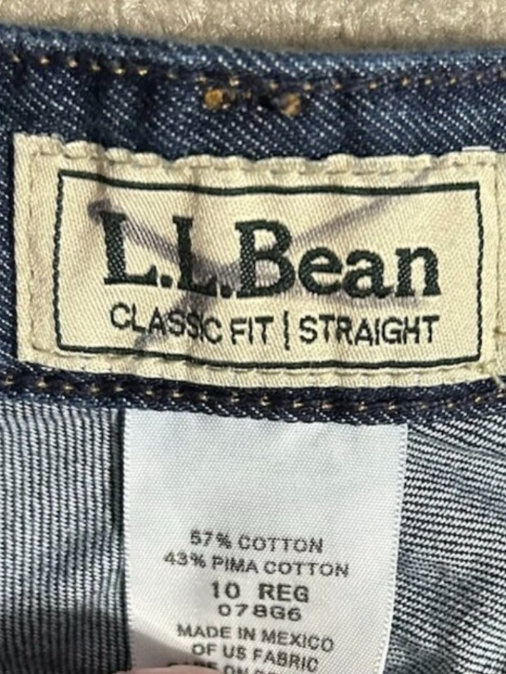 L.L. Bean Women's Classic Fit Straight Jean Shorts Size 10 - Picture 6 of 6